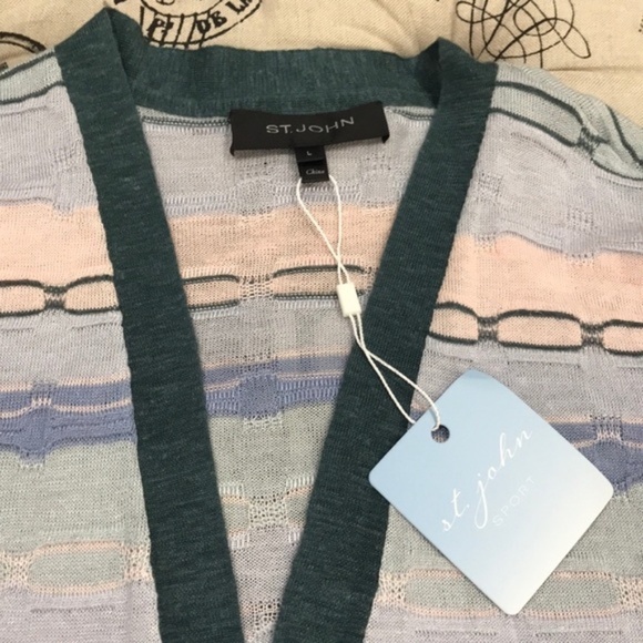 ST. JOHN Modern Heritage Chain Knit Cardigan - Picture 6 of 7